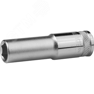 Изображение товара Головка торцевая ''INDUSTRIE QUALITAT'', удлиненная, Cr-V, FLANK, хромосатинированная, 1/2'', 13 мм (шт)