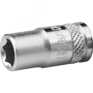 Изображение товара Торцовая головка ''INDUSTRIE QUALITAT'', Cr-V, FLANK, хромосатинированная, 1/4'', 7 мм (шт)