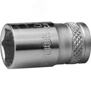 Изображение товара Торцовая головка ''INDUSTRIE QUALITAT'', Cr-V, FLANK, хромосатинированная, 1/4'', 10 мм (шт)