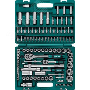 Изображение товара Набор инструмента универсальный X-Drive 108, 108 предм., (1/2''+3/8''+1/4'') (шт)