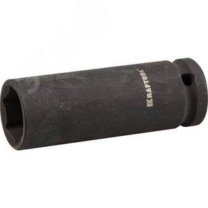 Изображение товара Головка торцевая ''INDUSTRIE QUALITAT'' ударная, удлиненная (1/2''), FLANK, Cr-Mo, фосфатированная, 19 мм (шт)