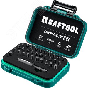 Набор ударных торсионных бит с магнитным адаптером Impact 32 - фото 1