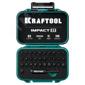 Набор ударных торсионных бит с магнитным адаптером Impact 32 - фото 4