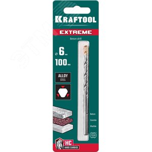 Сверло по бетону, 3-х гранный хвостовик EXTREME 6 х 100 - фото 2