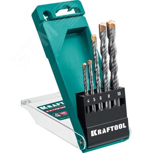 Набор сверл по бетону, 3-х гранный хвостовик EXTREME 5 шт: 4-5-6-8-10 мм - фото 1