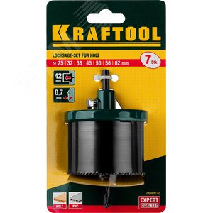 Пила сегментная наборная по дереву: 25-32-38-45-50-56-62х42 мм - фото 2