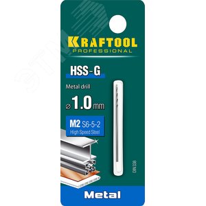 Сверло по металлу 1х40мм, HSS-G, сталь М2(S6-5-2) - фото 2