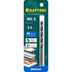Сверло по металлу 5.5х93мм, HSS-G, сталь М2(S6-5-2) - фото 2