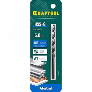 Сверло по металлу 5х86мм, HSS-G, сталь М2(S6-5-2) - фото 2