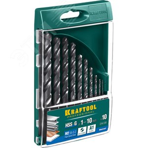 Набор сверл по металлу HSS-G 10шт(1-10мм), сталь М2(S6-5-2) - фото 2