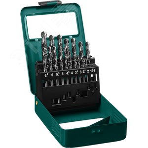 Набор сверл по металлу HSS-G, сталь М2(S6-5-2) HSS-G 19шт(1-10мм) - фото 1