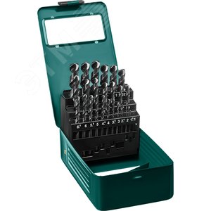 Набор сверл по металлу HSS-G, HSS-G 25шт(1-13мм), сталь М2(S6-5-2) - фото 1