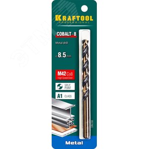 Сверло по металлу COBALT 8.5х117мм, HSS-Co(8%) , сталь М42(S2-10-1-8) - фото 2