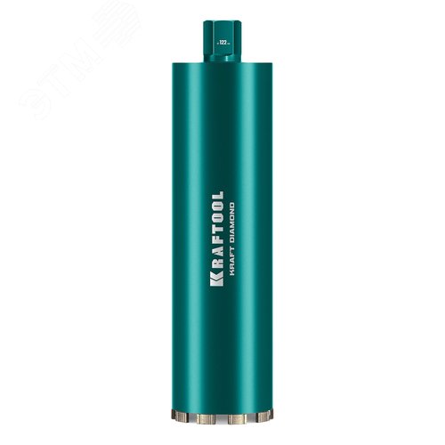 "Коронка алмазная по железобетону DIAMOND 122 мм, 450 мм, 1 1/4"", лазерная сварка сегментов" - фото 1