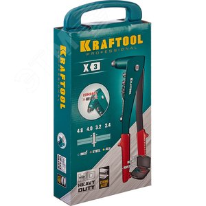 Литой заклепочник в кейсе, 2.4 - 4.8 мм, X-3 - фото 2