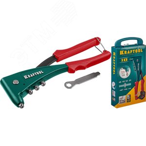 Литой заклепочник в кейсе, удержание заклепки, 2.4 - 4.8 мм, X-5F - фото 1