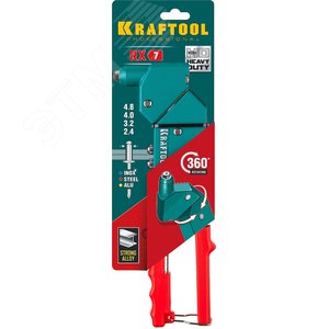 Литой поворотный заклепочник 360°, 2.4 - 4.8 мм, RX-7 - фото 2