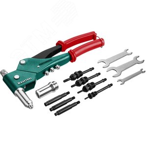 Комбинированный поворотный заклепочник 360 град. в кейсе, 3 вида заклёпок, Combo3-M6 - фото 3