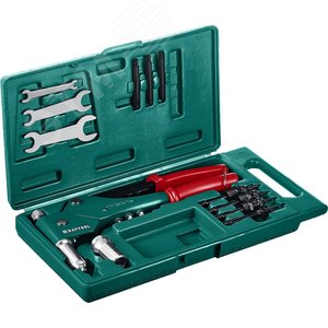 Комбинированный поворотный заклепочник 360 град. в кейсе, 3 вида заклёпок, Combo3-M6 - фото 4