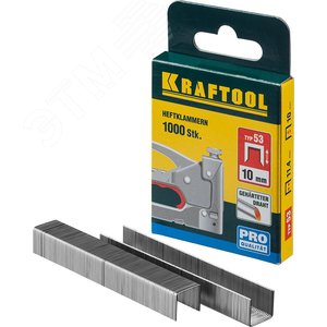 Изображение товара Скобы для степлера узкие тип 53 10 мм 1000 шт (упак)