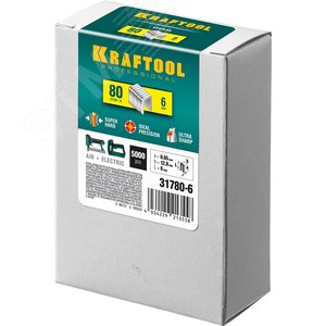 Тонкие широкие скобы для степлера тип 80 6 мм 5000 шт - фото 2