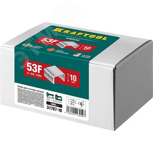 Скобы для степлера плоские 10 мм тип 53F 5000 шт - фото 2