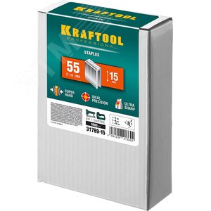 Скобы для степлера узкие 15 мм тип 55 5000 шт - фото 2