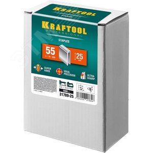 Скобы для степлера узкие 25 мм тип 55 5000 шт - фото 2