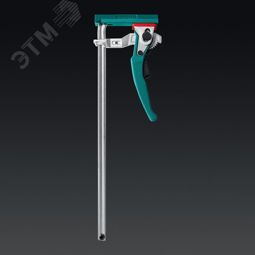 Струбцина универсальная, цельнокованая, рычажная, быстрозажимная, в T-track, KRAFTFLEX, KLT-300, 300/60 мм - фото 2