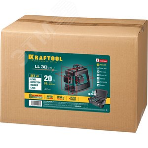 Лазерный нивелир LL 3D #4 34640-4 KRAFTOOL - 2
