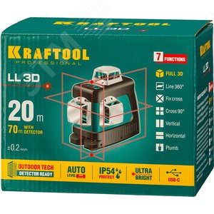 Лазерный нивелир LL 3D 34640_z01 KRAFTOOL - 2