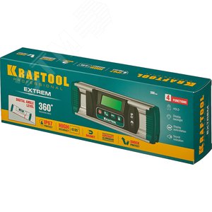 Уровень-уклономер электронный, 0-360°, Точность 0,05°, HOLD, Подсветка экрана, IP67, EXTREM - фото 2