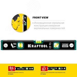 Уровень с зеркальным глазком 400 мм - фото 3