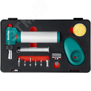 Газовый паяльник MULTI TORCH набор 8-в-1, 30-150 Вт, горелка, фен, пьезоподжиг, 1300град.С - фото 2