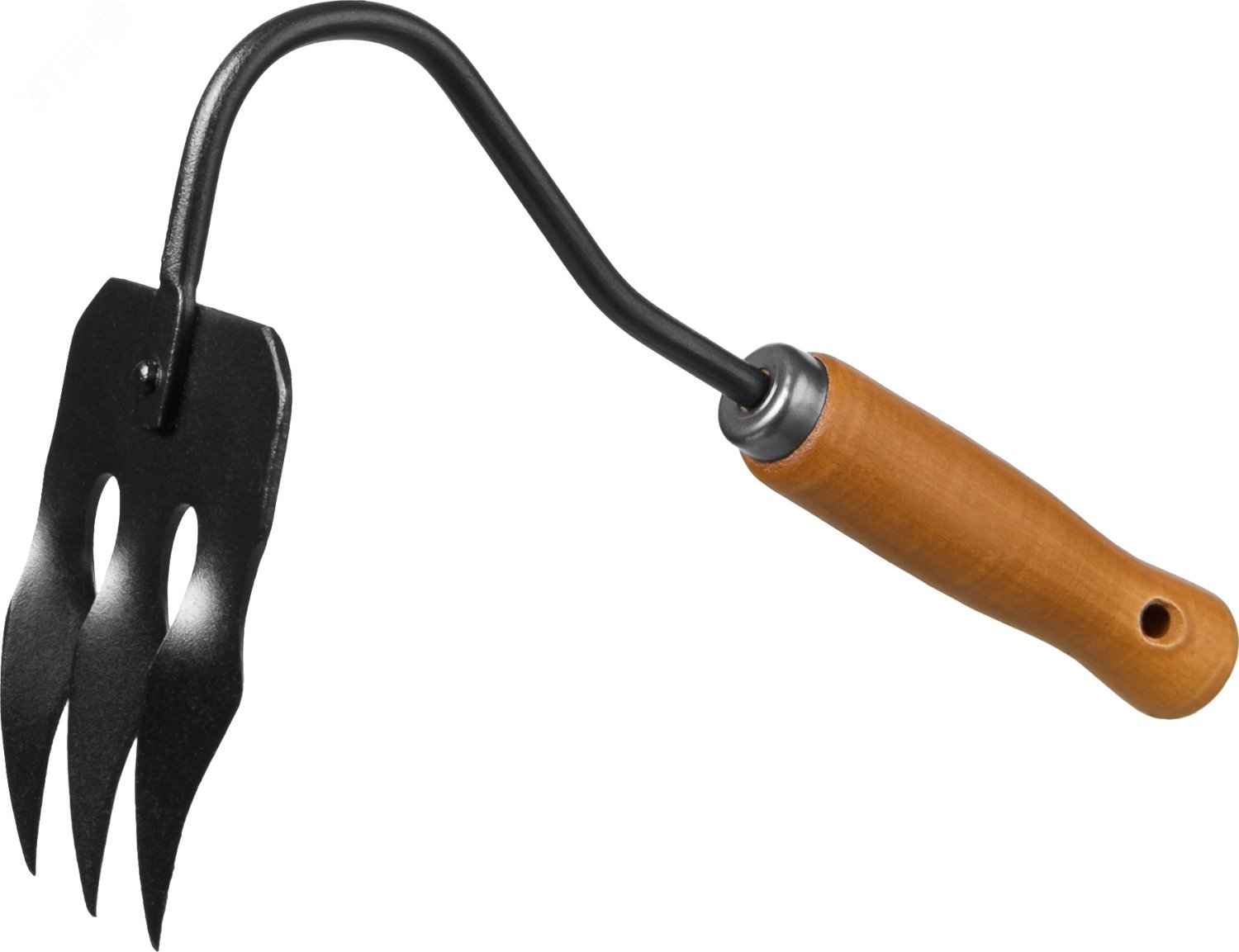 Грабли-рыхлитель ProLine 120х86х265 мм, 3-х зубые, деревянная ручка 421514 GRINDA - превью