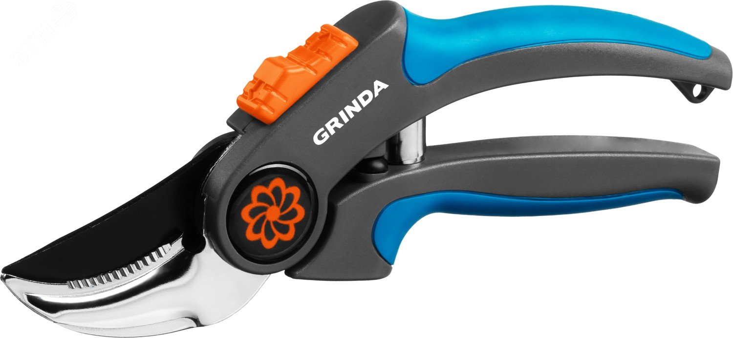 Изображение товара Плоскостной секатор GRINDA PROLine P-55 для обрезки веток 205 мм закаленная сталь