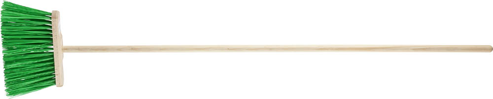 Щетка-метла ''EURO'' с рукояткой, жесткая пластиковая щетина