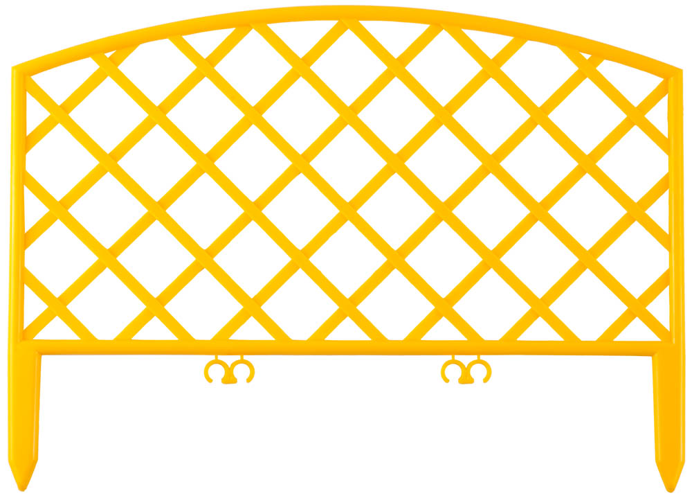 Забор декоративный ''ПЛЕТЕНЬ'', 24x320см, желтый