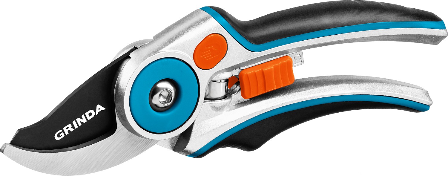 Плоскостной секатор, усиленная конструкция, тефлоновое покрытие, лезвия с эргономич противоскользящ