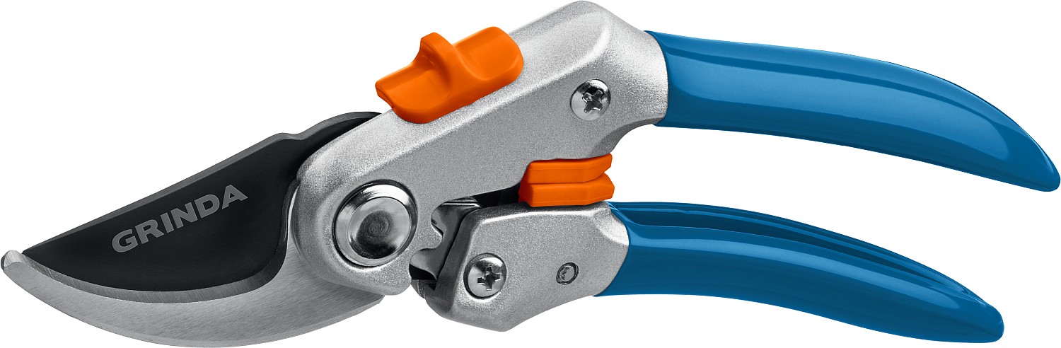 Плоскостной секатор с шестерённой передачей c противоскользящими алюминиевыми рукоятками 210 мм PROL