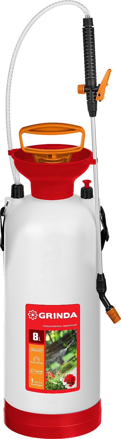 Опрыскиватель переносной TS-8 8 л с широкой горловиной и устойчивым днищем