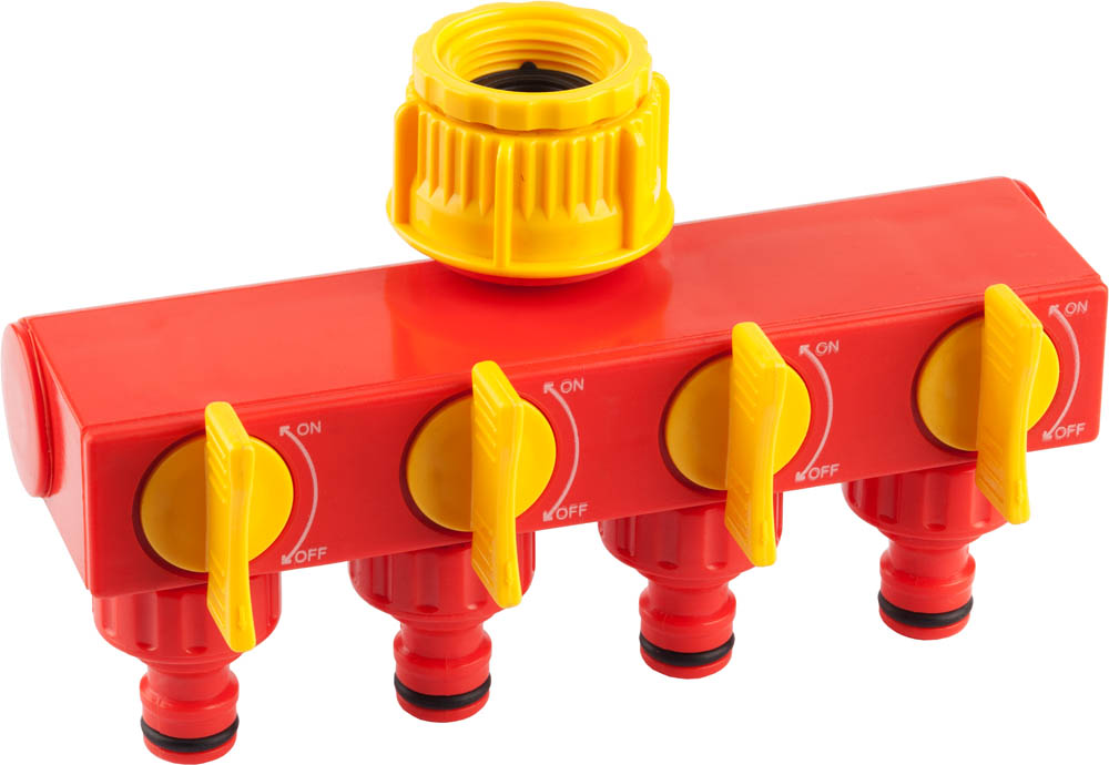 Поливочные распределители GS-4 четырехканальный, с внутренней резьбой 3/4''-1''