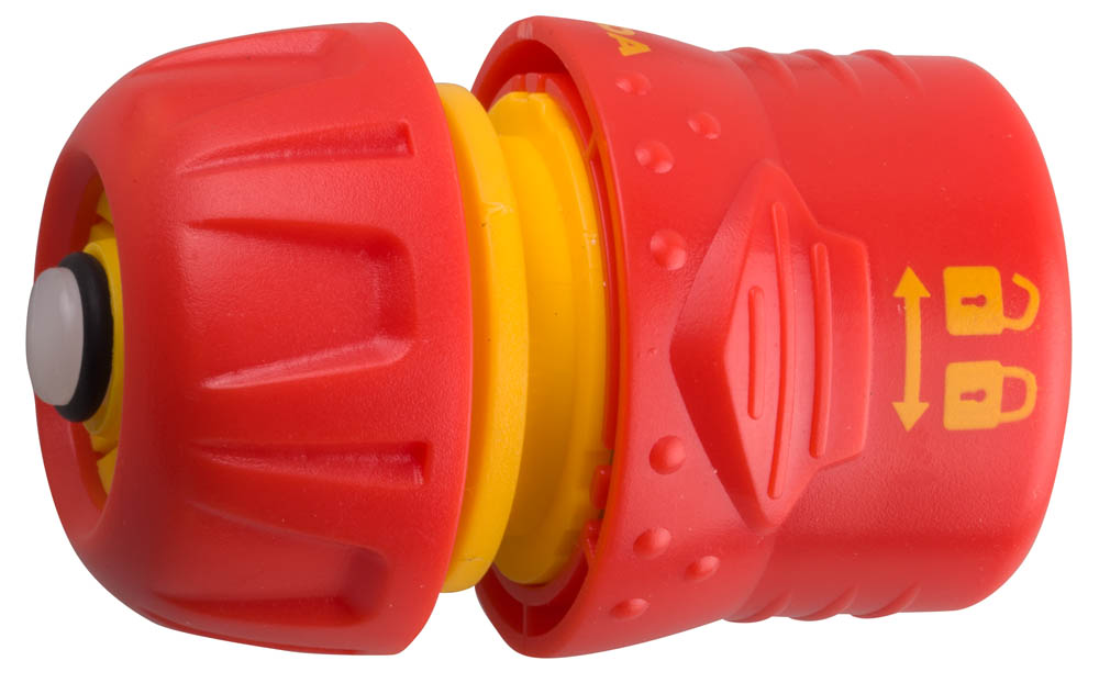 Соединитель быстросъёмный для шланга, с автостопом, с запирающим механизмом, GF-12, 1/2''