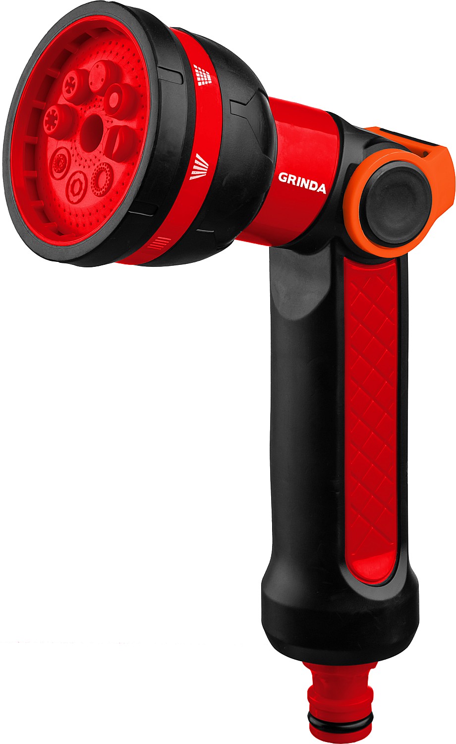 Пистолет поливочный N-8 с регулятором напора, 8 режимов, двухкомпонентный