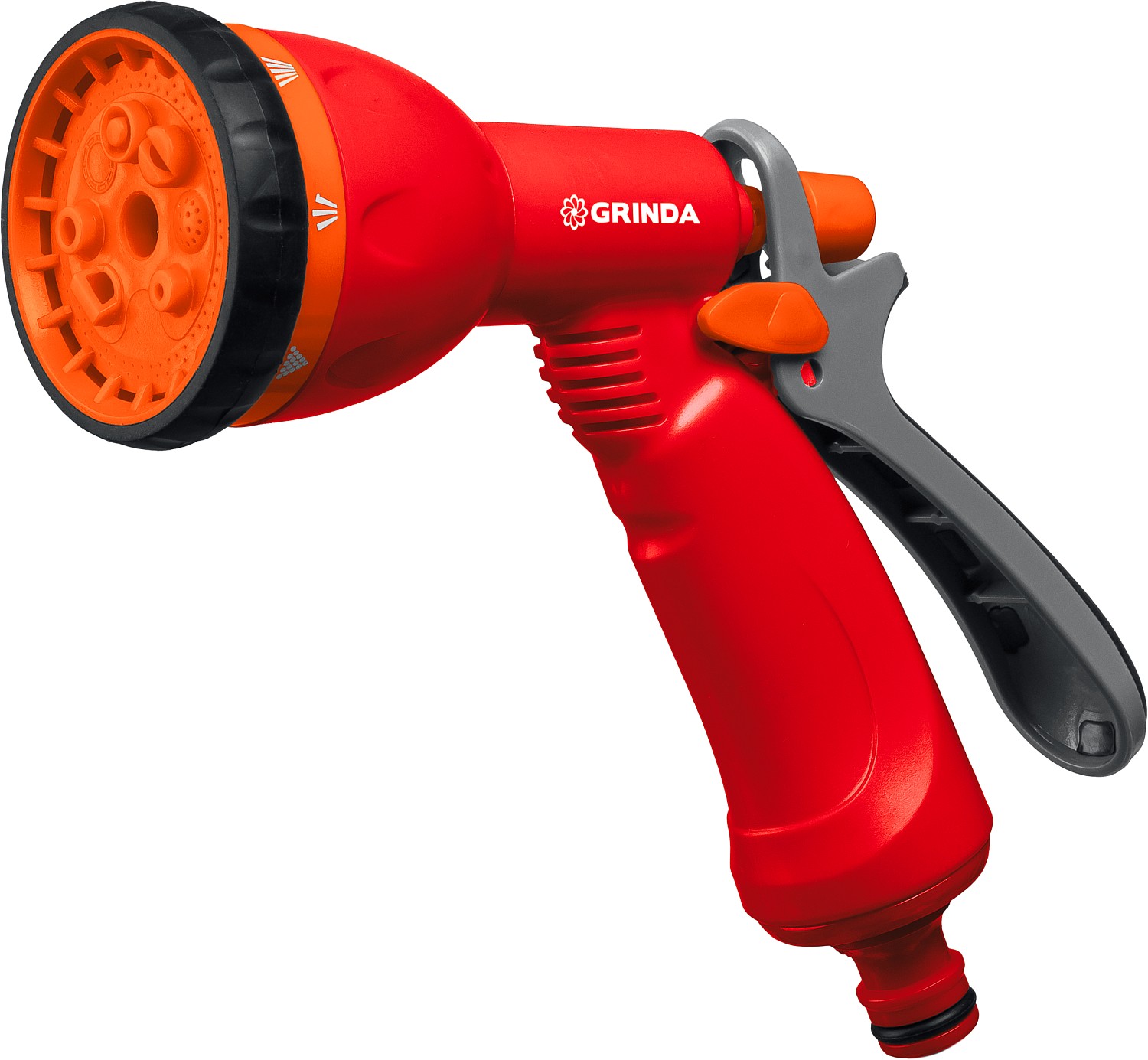 Пистолет поливочный P-8, 8 режимов, курок сзади, пластиковый