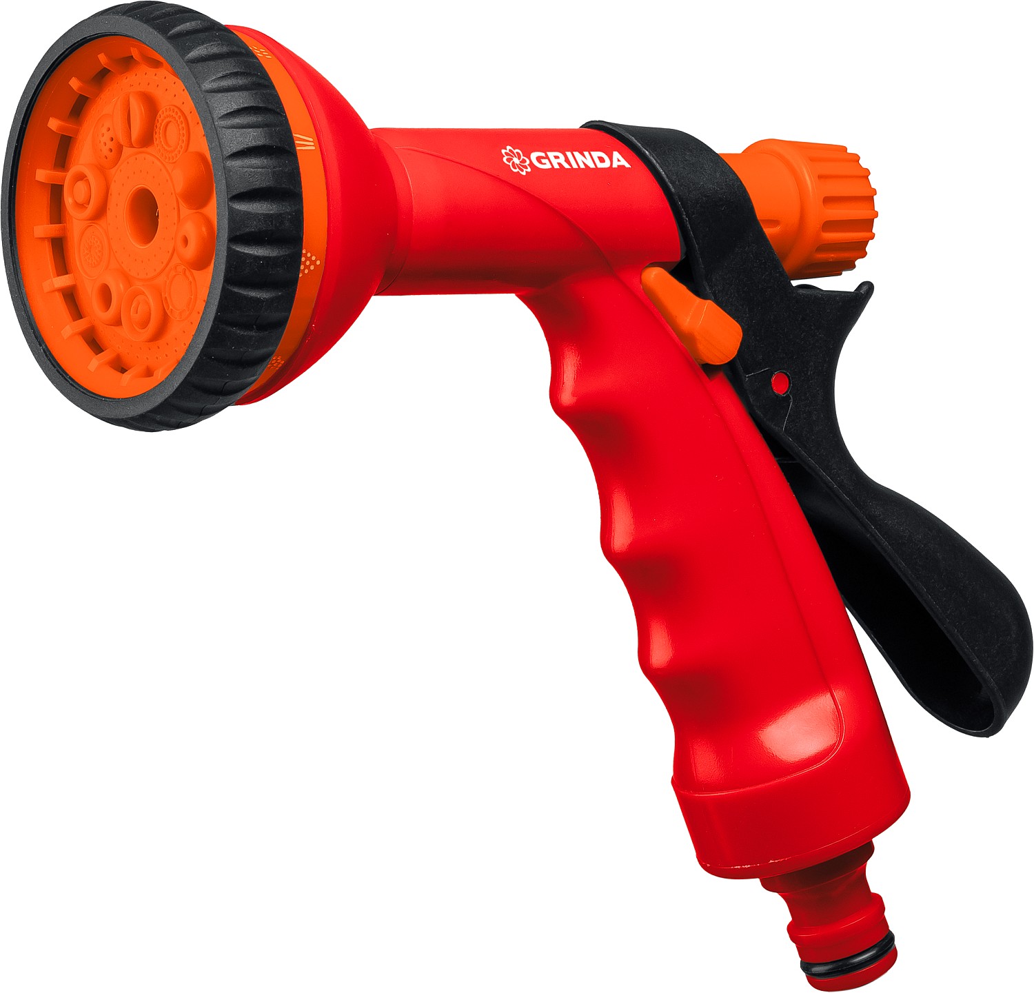 Пистолет поливочный P-10, 10 режимов, курок сзади, пластиковый