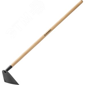 Трапециевидная мотыга 190 мм с деревянным черенком - фото 1