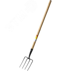 Вилы кованые 180х220х1300 мм, четырёхрогие с деревянным черенком - фото 2