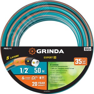 Изображение товара Шланг поливочный PROLine EXPERT 5 1/2'' 50 м 35 атм пятислойный плетёное армирование (шт)
