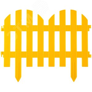 Забор декоративный ''ПАЛИСАДНИК'', 28x300см, желтый